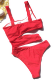 Rose Red Fashion Sexy One-piece Swimsuit