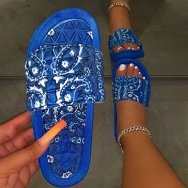 Blue Casual Street Patchwork Printing Opend Comfortable Shoes