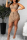 Khaki blend Tassel backless perspective Hooded Out Sexy Swimwears