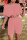 Pink Fashion Casual Solid Basic Off the Shoulder Half Sleeve Two Pieces
