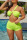 Green Yellow Fashion Sexy Solid Backless Swimwears Set