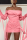 Pink Sexy Solid Bandage Hollowed Out See-through Mesh Off the Shoulder Pencil Skirt Dresses