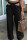 Black Fashion Casual Solid Hollowed Out Regular High Waist Wide Leg Trousers