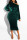 Dark Green Fashion Sexy Solid backless One word collar Step Skirt Dresses