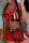 Red Casual Sportswear Print Vests U Neck Sleeveless Two Pieces