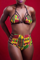Multi-color Sexy Hollowed-out Two-piece Swimwear