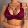 Burgundy Sexy Patchwork Hollowed Out Swimwears