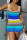 Blue Fashion Casual Striped Print Basic U Neck Skinny Romper