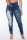 Dark Blue Fashion Casual Basic High Waist Regular Jeans