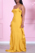 Khaki Fashion Casual Solid Backless Spaghetti Strap Sleeveless Dress