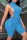 Blue Fashion Sexy Solid Strap Design Turtleneck Sleeveless Two Pieces