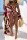 Burgundy Sexy Fashion Printing Swimsuit Three-piece Suit