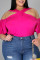 Black Fashion Casual Solid Hollowed Out V Neck Plus Size Tops