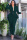 Black Green Casual Two Piece Suits Patchwork ruffle Solid pencil Long Sleeve