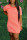 Orange Fashion Casual Striped Print Basic O Neck Short Sleeve Dress