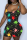Black Sexy Print Patchwork Spaghetti Strap Skinny Jumpsuits