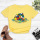 Yellow Fashion Casual Print Basic O Neck T-Shirts