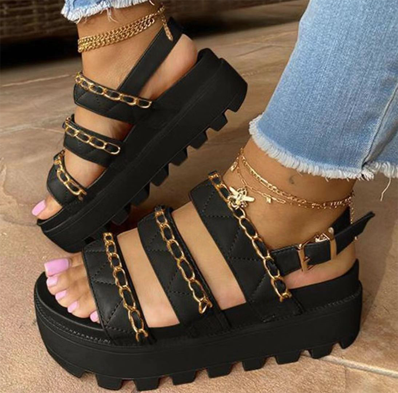 

Black Street Split Joint Opend Out Door Shoes