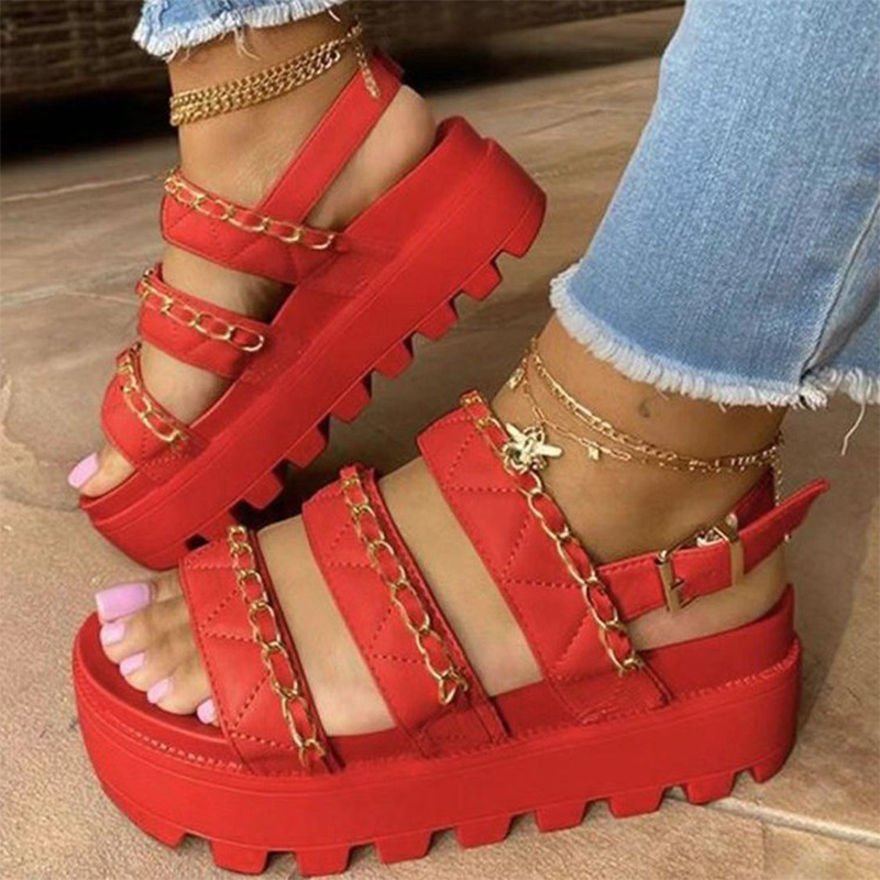 

Red Street Split Joint Opend Out Door Shoes