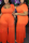 Orange Fashion Casual Short Sleeve Plus Size Jumpsuit