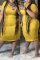 Yellow Fashion Casual Plus Size Solid Basic O Neck Short Sleeve Dress