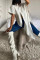 White Fashion Casual Solid Asymmetrical Turndown Collar Tops