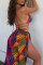 Colour Fashion Sexy Print Backless Strap Design Swimwears Three-piece Set