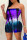 Purple Fashion Sexy Print Backless Strapless Skinny Romper
