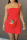 Red Fashion Sexy Solid Backless Flounce Strapless Sleeveless Dress