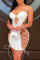 White Fashion Sexy Solid Hollowed Out Strap Design Spaghetti Strap Sleeveless Dress Dresses