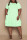 Mint green Fashion Casual Solid Flounce O Neck Short Sleeve Dress