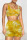 Yellow Sportswear Patchwork Tie-dye U Neck Sleeveless Two Pieces