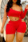Red Fashion Sexy Solid Hollowed Out Backless Spaghetti Strap Skinny Romper