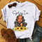 Black White Fashion Casual Print Basic O Neck T-Shirts