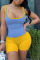 White Sexy Sportswear Solid Patchwork Spaghetti Strap Sleeveless Two Pieces