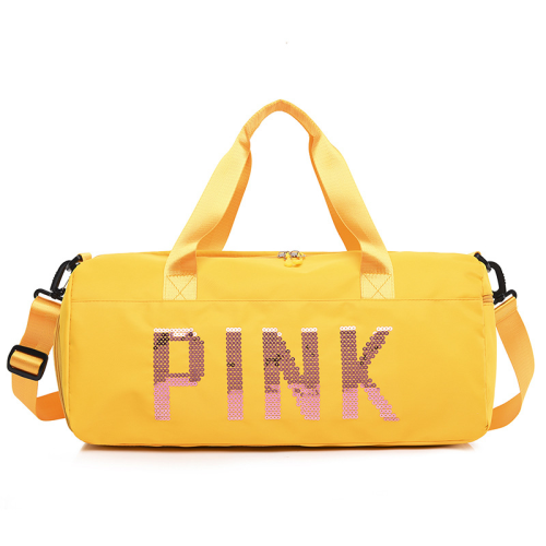 Yellow Casual Sportswear Hot Drilling Patchwork Zipper Bags