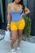 White Sexy Sportswear Solid Patchwork Spaghetti Strap Sleeveless Two Pieces