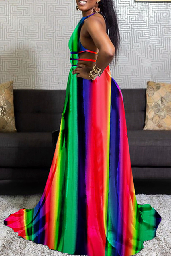 Black Halter Sleeveless Backless Sexy Dresses