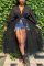 purple Casual Patchwork Solid Mesh Without Belt Mandarin Collar Irregular Dress Plus Size Dresses