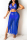 Blue Fashion Sexy Solid See-through Backless Halter Sleeveless Two Pieces