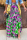 Green Fashion Casual Plaid Print Split Joint Regular High Waist Skirt