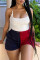 Red Fashion Casual Solid Split Joint Regular High Waist Shorts