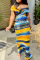 Gold Fashion Casual Print Backless Off the Shoulder Short Sleeve Dress