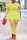 Yellow Fashion Sexy Plus Size Solid Ripped O Neck Short Sleeve Dress