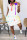 White Fashion Casual Print Basic V Neck Sleeveless Dress