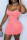 Pink Fashion Sexy Solid Backless Spaghetti Strap Sleeveless Dress