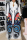 White Casual Printed Loose Blending Floor Length Dress