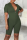 Green Sexy Solid Patchwork Zipper Collar Skinny Jumpsuits