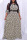 Light Yellow Sweet Print Patchwork O Neck A Line Plus Size Dresses