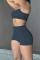 Black Sexy Casual Solid Backless Spaghetti Strap Sleeveless Two Pieces